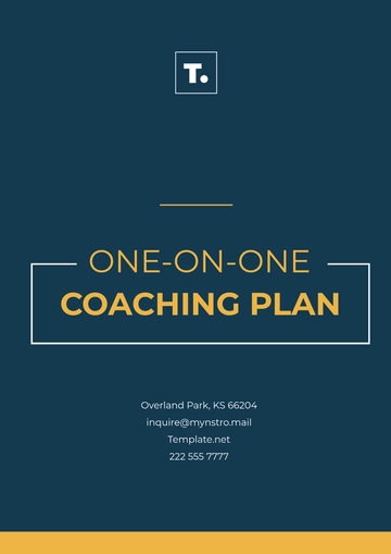 Free One-on-One Coaching Plan Template to Edit Online