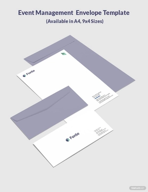 Event Management Envelope Template