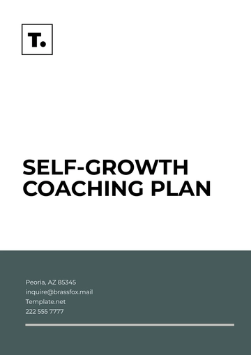 Free Self-Growth Coaching Plan  Template to Edit Online