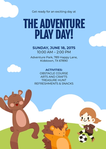 Free Event Invitation for Kids Template to Edit Online