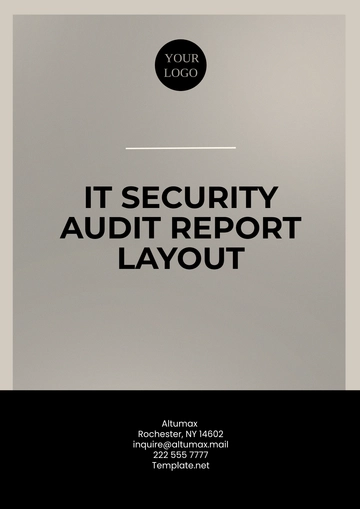 Free IT Security Audit Report Layout Template to Edit Online