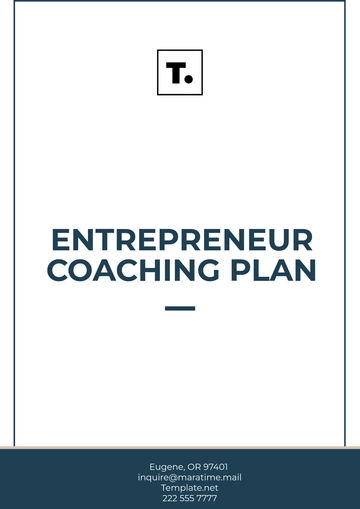 Free Entrepreneur Coaching Plan Template to Edit Online