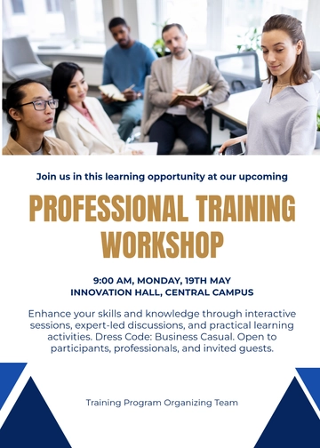 Free Training Event Invitation Template to Edit Online