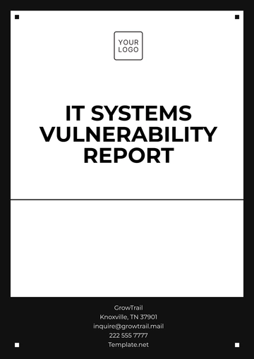 Free IT Systems Vulnerability Report Template to Edit Online