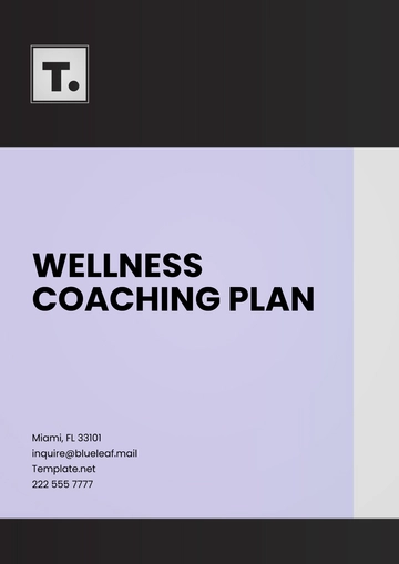 Free Wellness Coaching Plan Template to Edit Online
