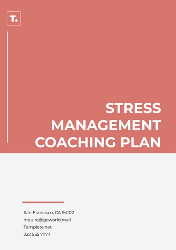 Free Stress Management Coaching Plan Template to Edit Online