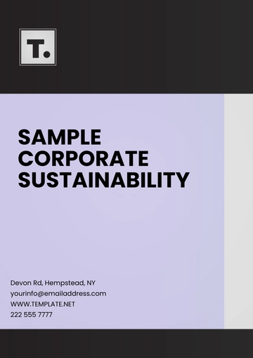 Free Sample Corporate Sustainability Template to Edit Online