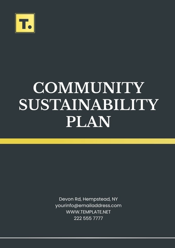 Free Community Sustainability Plan Template to Edit Online