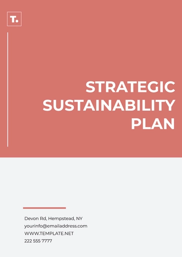Free Strategic Sustainability Plan Template to Edit Online