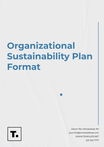 Free Organizational Sustainability Plan Format Template to Edit Online