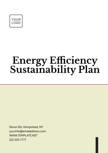 Free Energy Efficiency Sustainability Plan Template to Edit Online