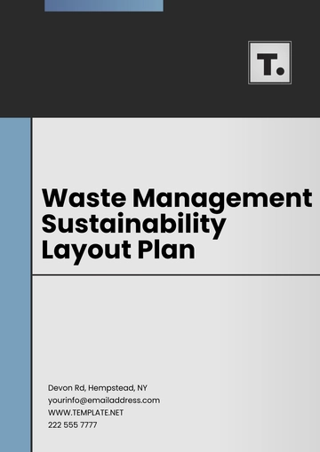 Free Waste Management Sustainability Plan Layout Template to Edit Online