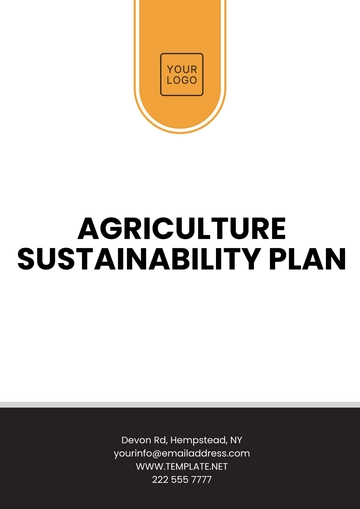 Free Agriculture Sustainability Plan Template to Edit Online