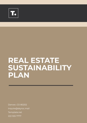 Free Real Estate Sustainability Plan Template to Edit Online