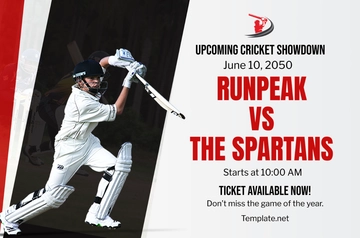 Free Cricket Banner Template to Edit Online