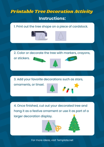 Free Printable Tree Decoration Activity Template to Edit Online