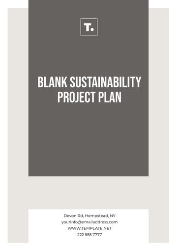 Free Blank Sustainability Project Plan Template to Edit Online