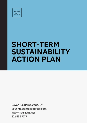 Free Short-Term Sustainability Action Plan Template to Edit Online