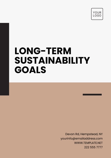 Free Long-Term Sustainability Goals Template to Edit Online