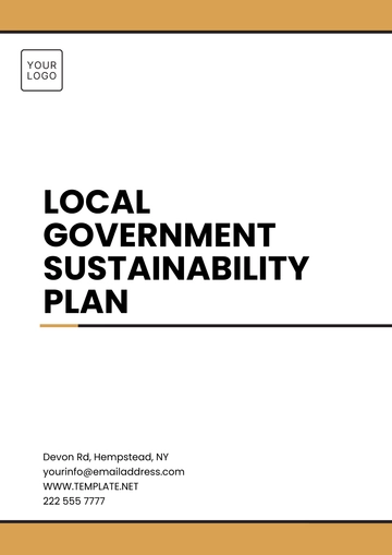 Free Local Government Sustainability Plan Template to Edit Online