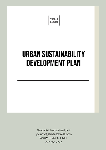 Free Urban Sustainability Development Plan Template to Edit Online