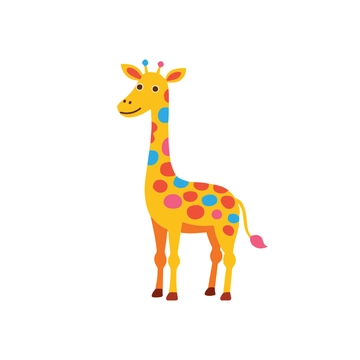 Free Colorful Giraffe Clipart to Edit Online