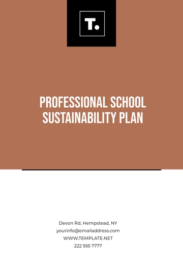 Free Professional School Sustainability Plan Template to Edit Online