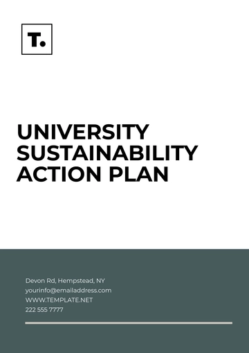 Free University Sustainability Action Plan Template to Edit Online