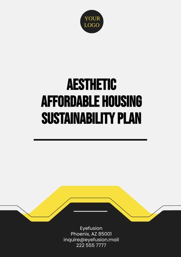 Free Aesthetic Affordable Housing Sustainability Plan to Edit Online