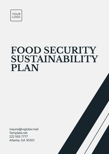 Free Food Security Sustainability Plan Template to Edit Online