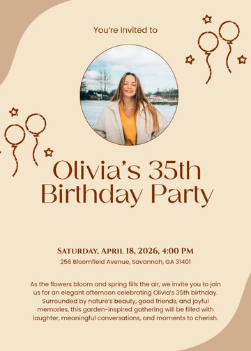 Free Floral Birthday Invitation Template to Edit Online