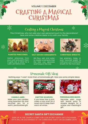 Free Creative Christmas Newsletter Template to Edit Online