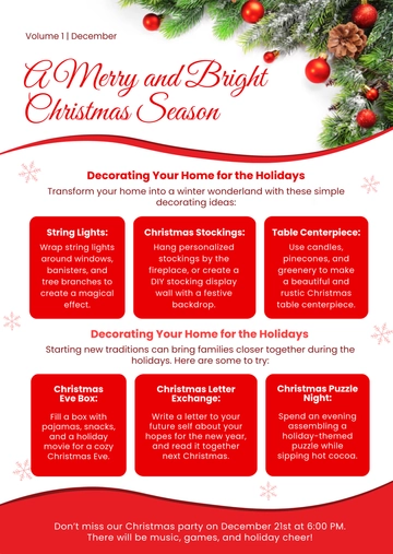 Free Christmas Newsletter Border Template to Edit Online