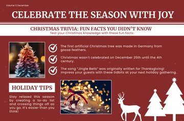 Free Christmas Newsletter Banner Template to Edit Online