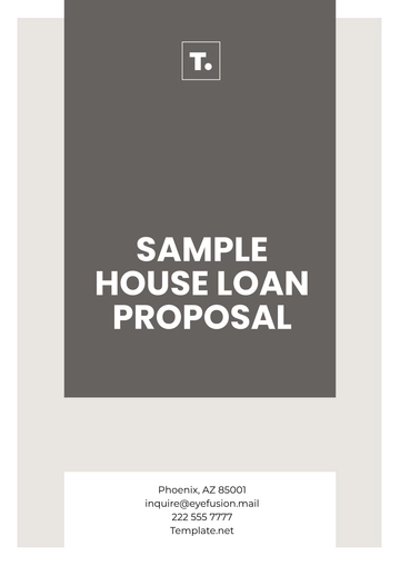 Free Sample House Loan Proposal Template to Edit Online