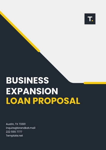 Free Business Expansion Loan Proposal Template to Edit Online