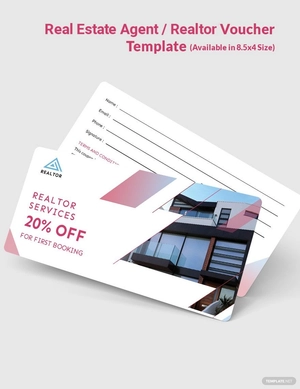 Real Estate Agent/Realtor Voucher Template