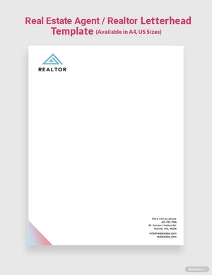 Real Estate Agent/Realtor Letterhead Template
