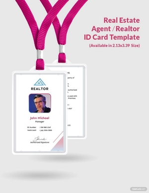 Real Estate Agent/Realtor ID Card Template