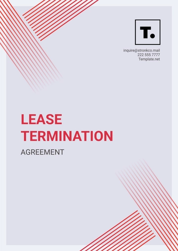 Free Lease Termination Agreement Template to Edit Online | Template.net