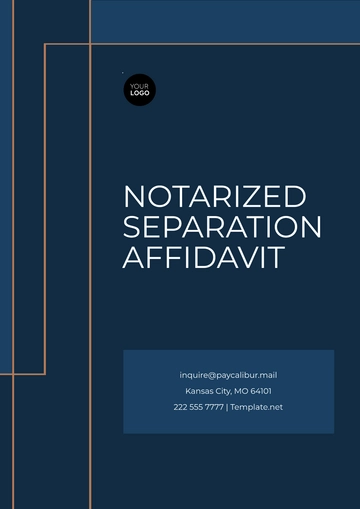 Free Notarized Separation Affidavit Template to Edit Online
