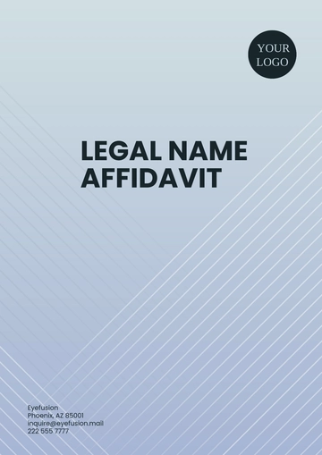 Free Legal Name Affidavit Template to Edit Online