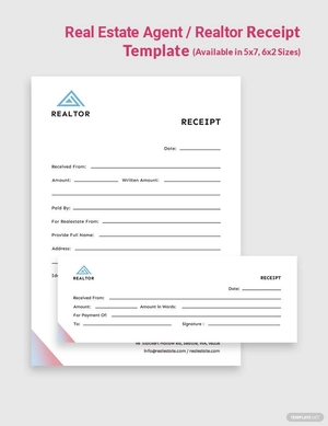 Real Estate Agent/Realtor Receipt Template Real Estate Agent/Realtor Receipt Template