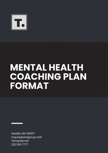 Free Mental Health Coaching Plan Format Template to Edit Online