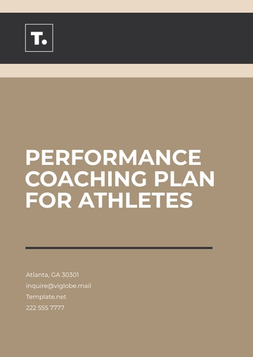 Free Performance Coaching Plan for Athletes Template to Edit Online
