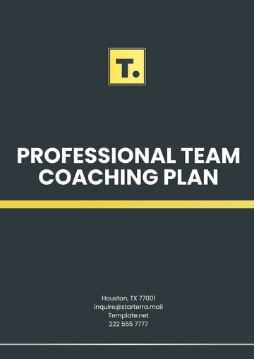 Free Professional Team Coaching Plan Template to Edit Online