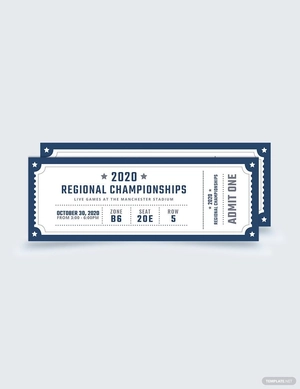 Sample Blank Sports Ticket Template