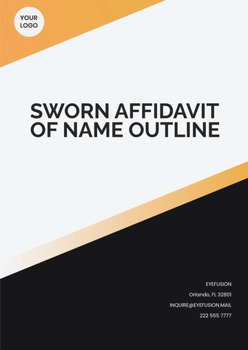 Free Sworn Affidavit of Name Outline Template to Edit Online