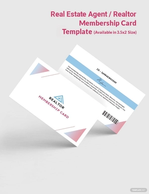Real Estate Agent/Realtor Membership Card Template