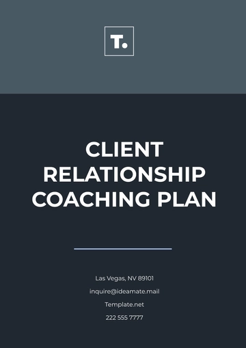 Free Client Relationship Coaching Plan Template to Edit Online